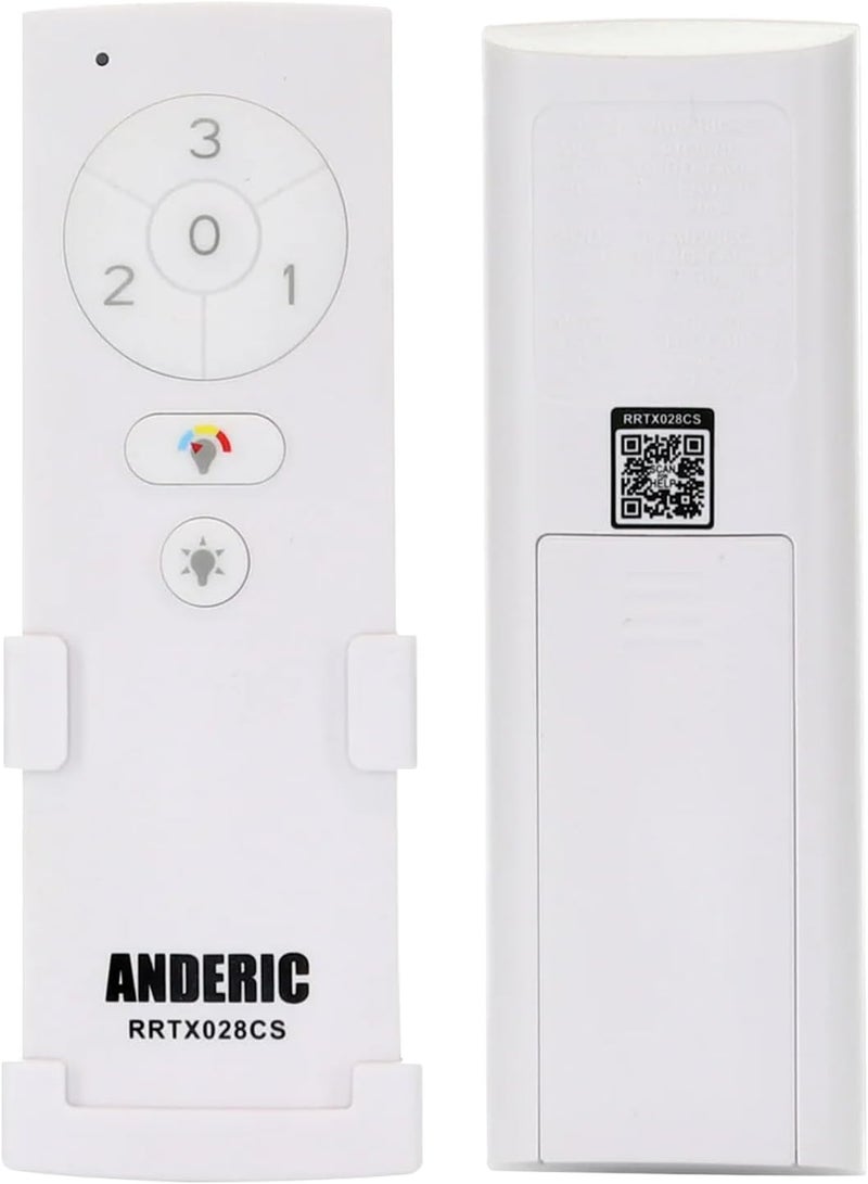 Anderic RRTX028C-S Replacement Ceiling Fan Remote Control Compatible with Hampton Bay and Home Decorators Collection Fans – Works with RRTX028CS Receiver, 3 Speeds, Light Dimming, CCT Color Control - Image 1